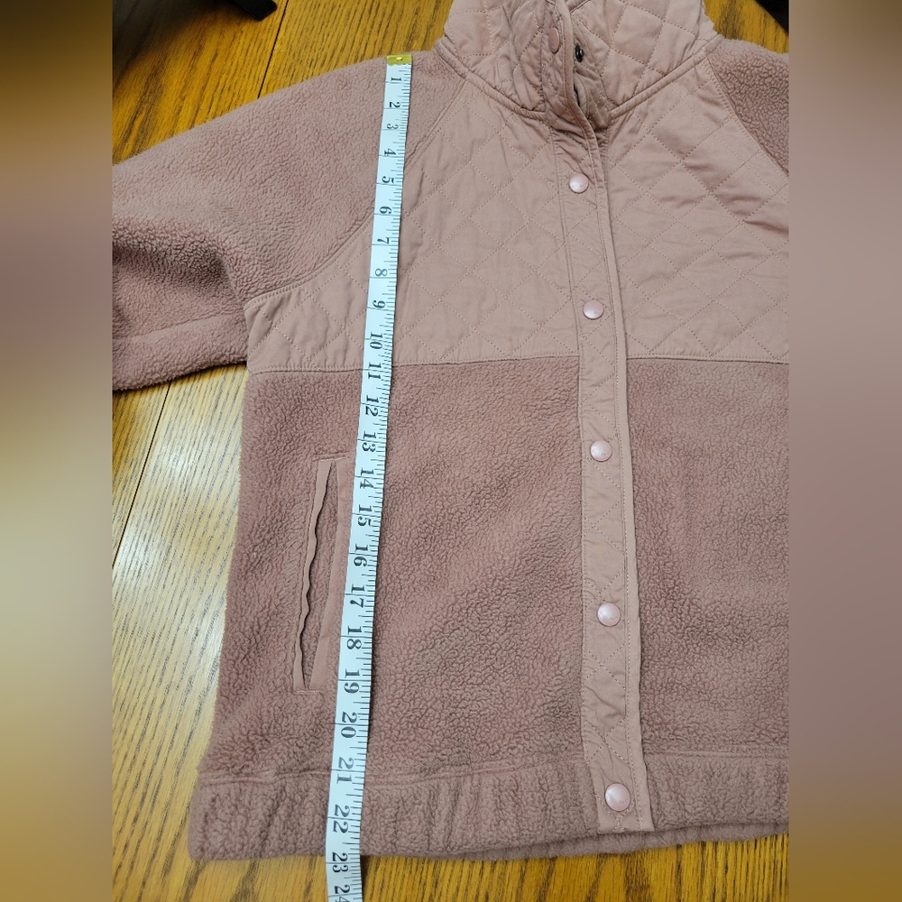 Abercrombie & Fitch Quilted Yoke Sherpa Fleece Snap Up Jacket Size Medium - Picture 11 of 14